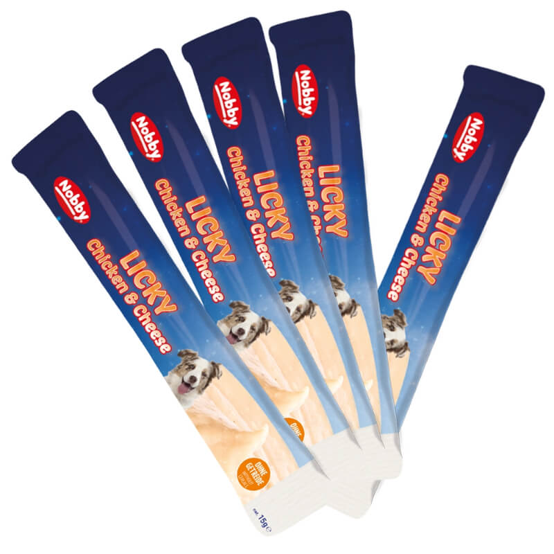 Nobby StarSnack Dog Licky krema, piščanec in sir - 5 x 15 g (2)