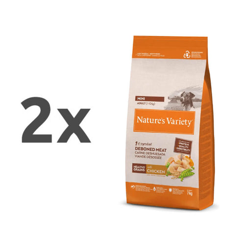 Nature's Variety Healthy Grains Dog Mini Adult - piščanec - 2 x 7 kg