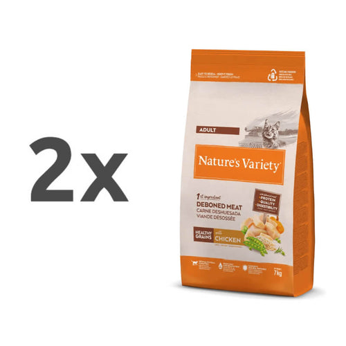 Nature's Variety Healthy Grains Cat Adult - piščanec - 2 x 7 kg