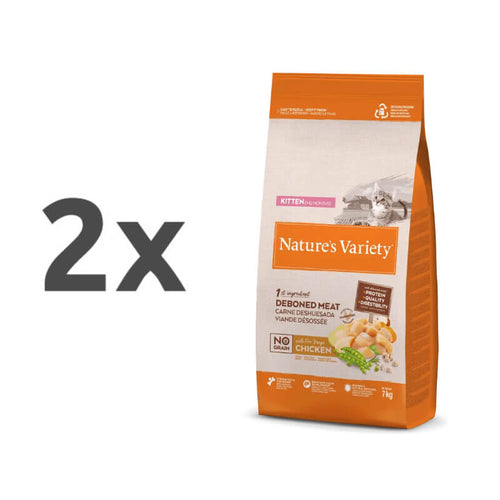 Nature's Variety No Grain Cat Kitten - piščanec - 2 x 7 kg