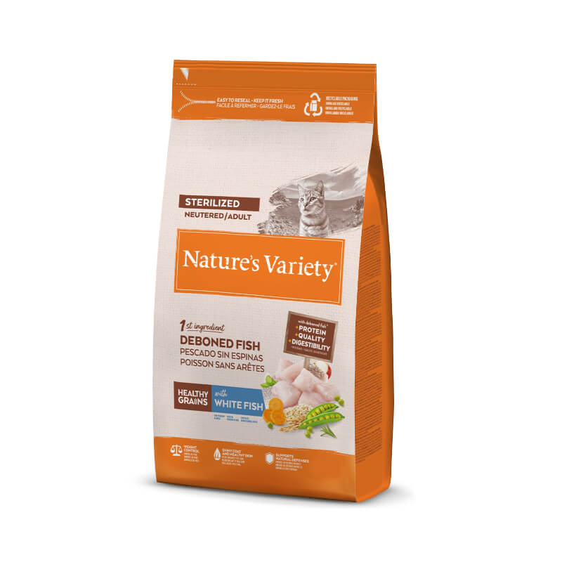Nature's Variety Healthy Grains Cat Sterilized Adult - bela riba