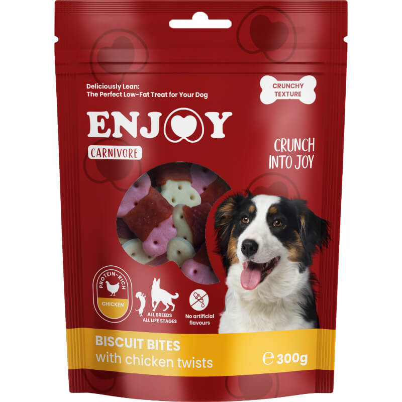 Enjoy Carnivore Biscuit Bites hrustljave kostke, piščanec - 300 g