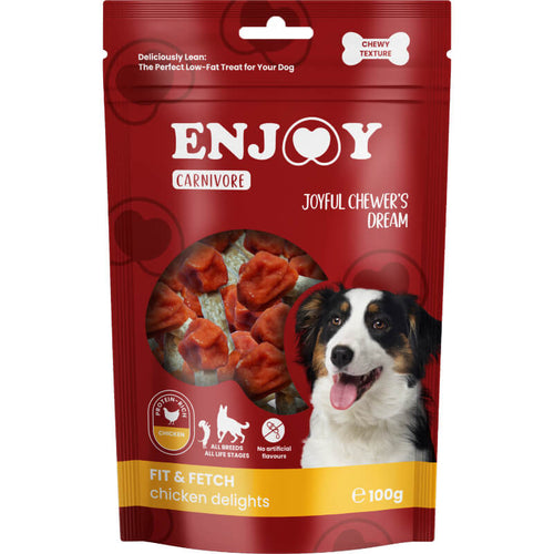 Enjoy Carnivore Fit & Fetch žvečljivi priboljški, piščanec - 100 g