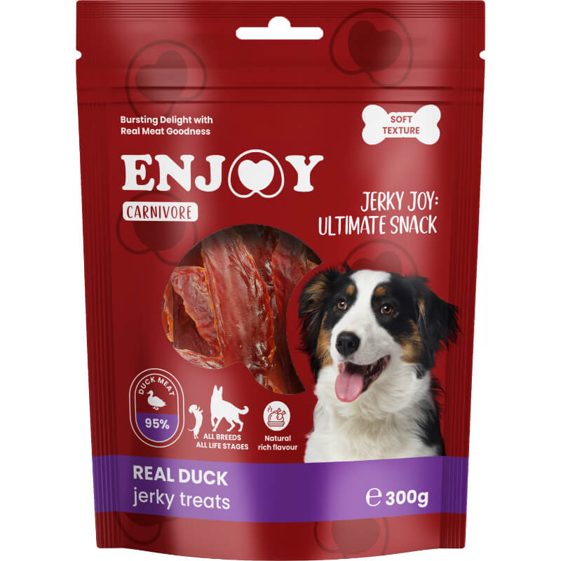 Enjoy Carnivore Jerky Joy mehki priboljški, račji fileji - 300 g