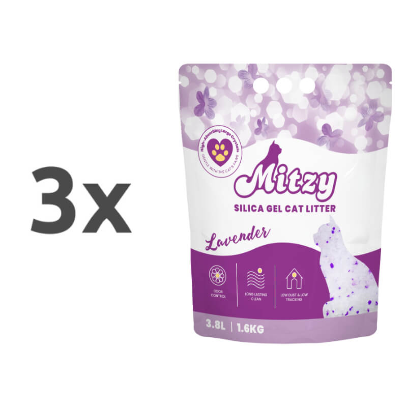 Mitzy posip silica gel, z vonjem sivke - 1,6 kg - 3 x 1,6 kg