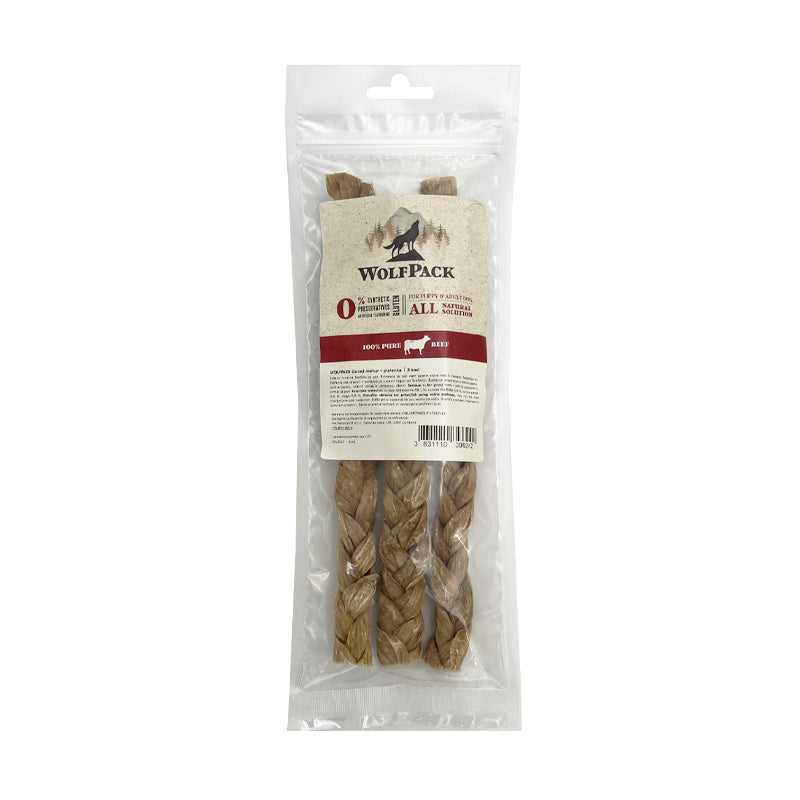 WolfPack pletenka iz govejega mehurja, 25 cm - 3 kos