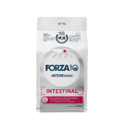 Forza10 Cat Active veterinarska dieta Intestinal - riba in riž - 400 g
