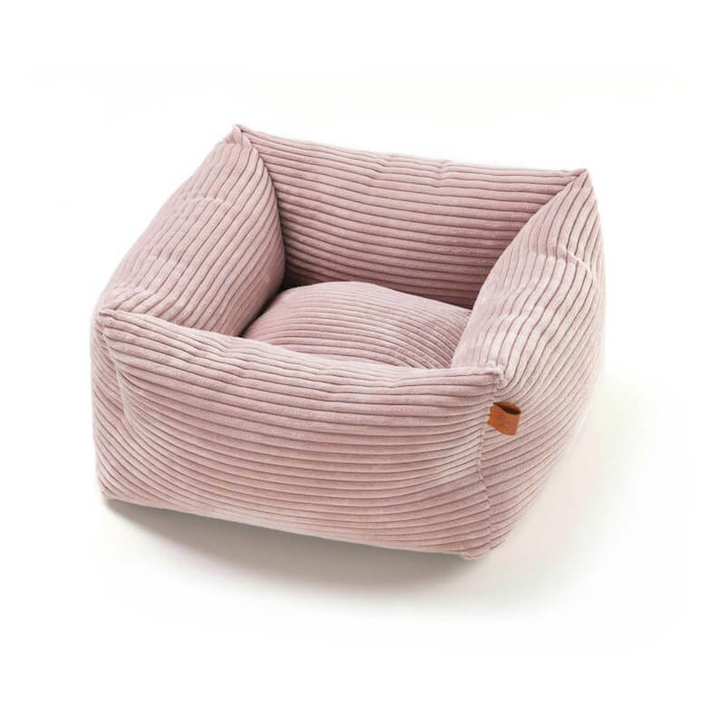 Leopet kvadratno ležišče Rodi, roza - 50 x 50 x 20 cm