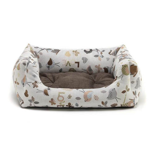 Leopet oglato ležišče Rodi Birds, bež-rjavo - različne velikosti - 60 x 70 cm