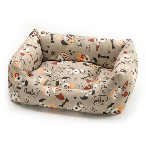 Leopet oglato ležišče Rodi Dogs&Bones, bež - različne velikosti - 45 x 60 cm