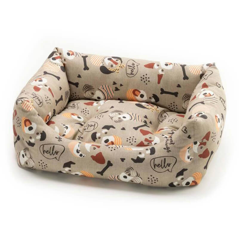 Leopet oglato ležišče Rodi Dogs&Bones, bež - različne velikosti - 70 x 85 cm