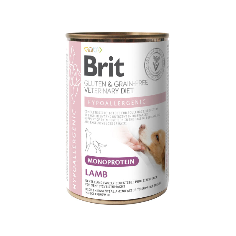 Brit GF Veterinarska dieta za pse Hypoallergenic Mono, jagnjetina - 400g
