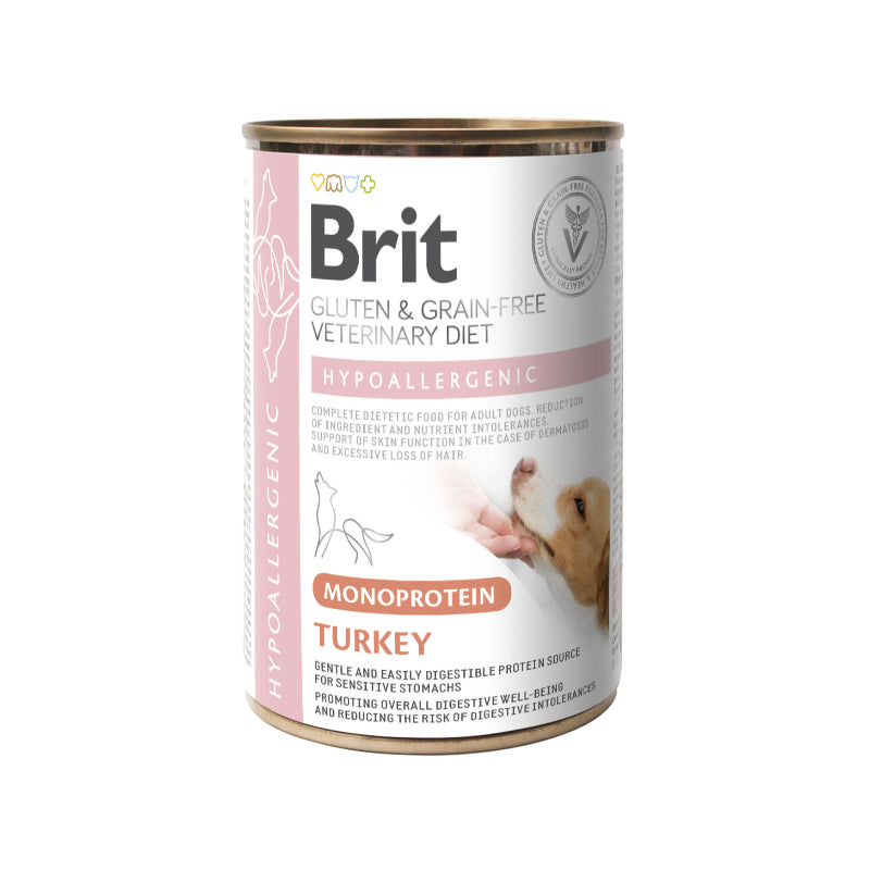 Brit GF Veterinarska dieta za pse Hypoallergenic Mono, puran - 400g