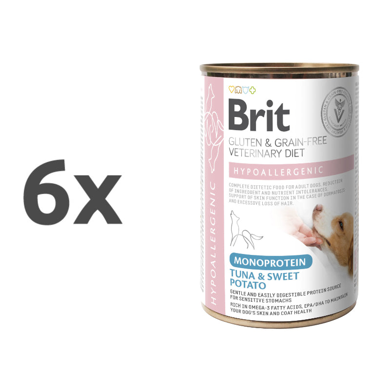 Brit GF Veterinarska dieta za pse Hypoallergenic Mono, tuna - 400g - 6 x 400 g