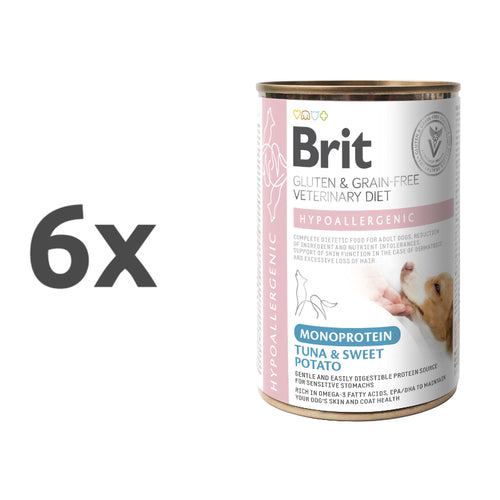 Brit GF Veterinarska dieta za pse Hypoallergenic Mono, tuna - 400g - 6 x 400 g