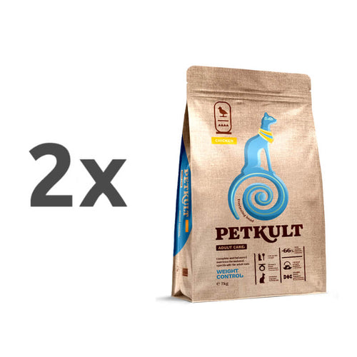 Petkult Cat Adult Care Weight Control - piščanec - 2 x 7 kg