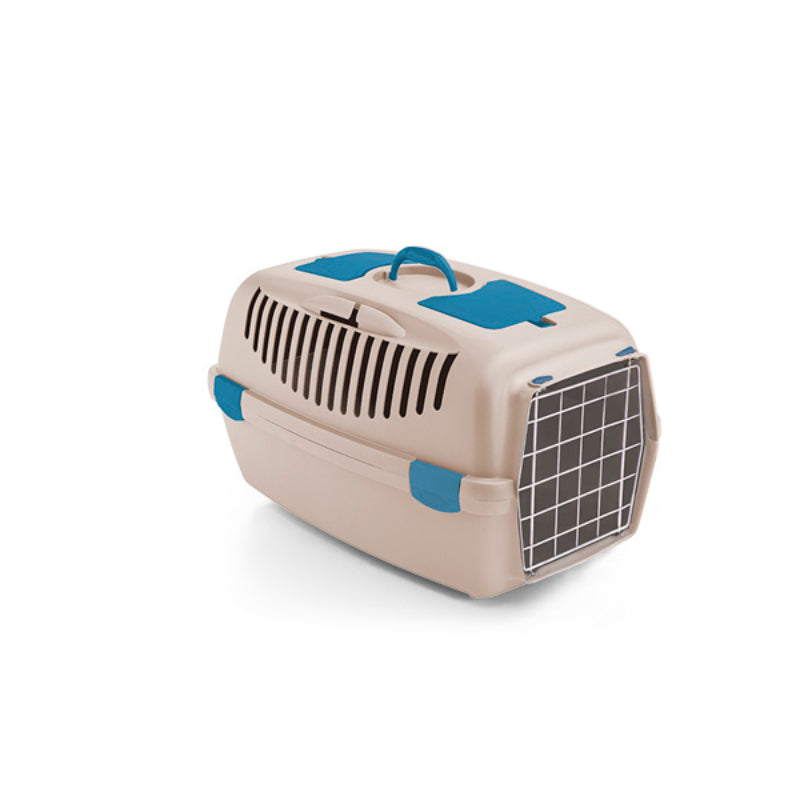 Stefanplast Gulliver 2 transporter s kov. vrati, modro-bež - 55 x 36 x 35 cm