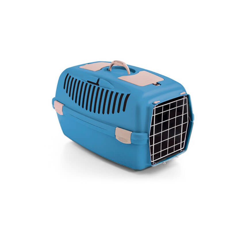 Stefanplast Gulliver 3 transporter s kov. vrati, modro-bež - 61 x 40 x 38 cm