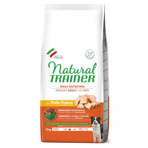 Natural Trainer Daily Nutrition Adult Medium - sveži piščanec - 12 kg