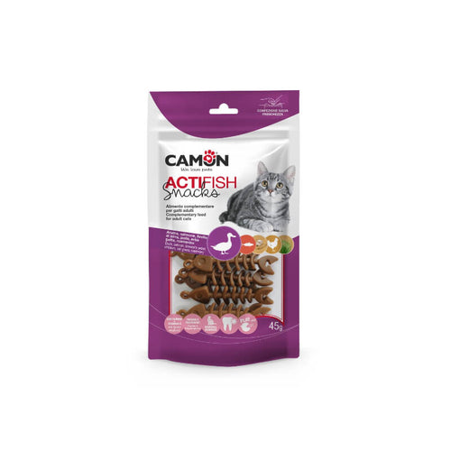 Camon ActiFish Snacks posladek za mačke - raca, losos in piščanec - 45 g