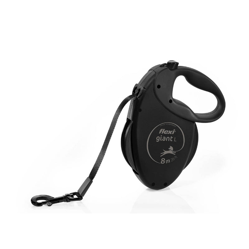 Flexi povodec Giant L trak, črn - 8 m