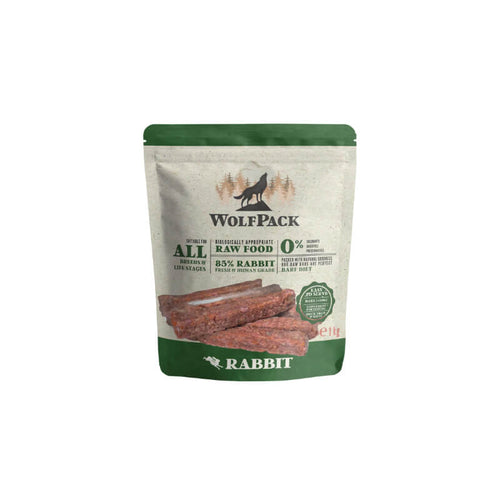 WolfPack Barf surova hrana v obliki palčk, kunec - 1 kg (20 x 50 g) - 1 kg