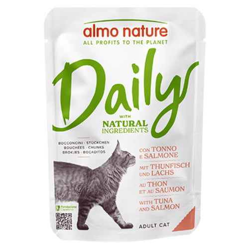 Almo Nature Cat Daily vrečka - tuna in losos - 70 g