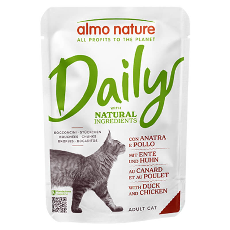 Almo Nature Cat Daily vrečka - piščanec in raca - 70 g