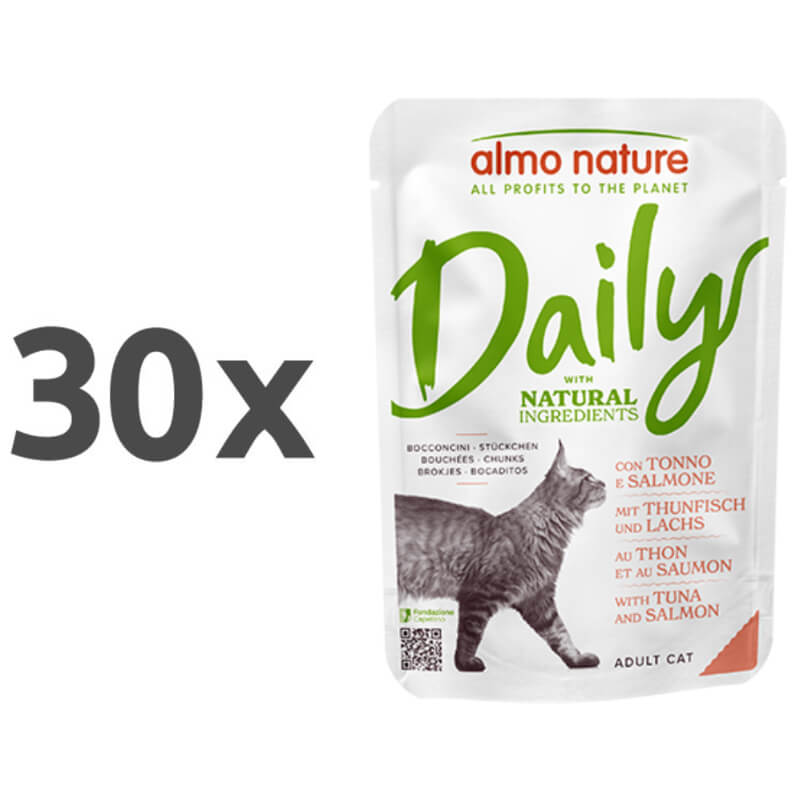 Almo Nature Cat Daily vrečka - tuna in losos - 70 g - 30 x 70 g