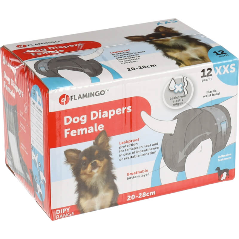 Flamingo plenice za samice, za enkratno uporabo (12 kos) - črne - XXS