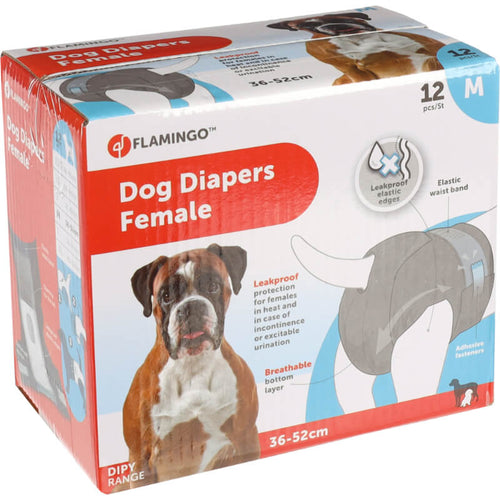 Flamingo plenice za samice, za enkratno uporabo (12 kos) - črne - M