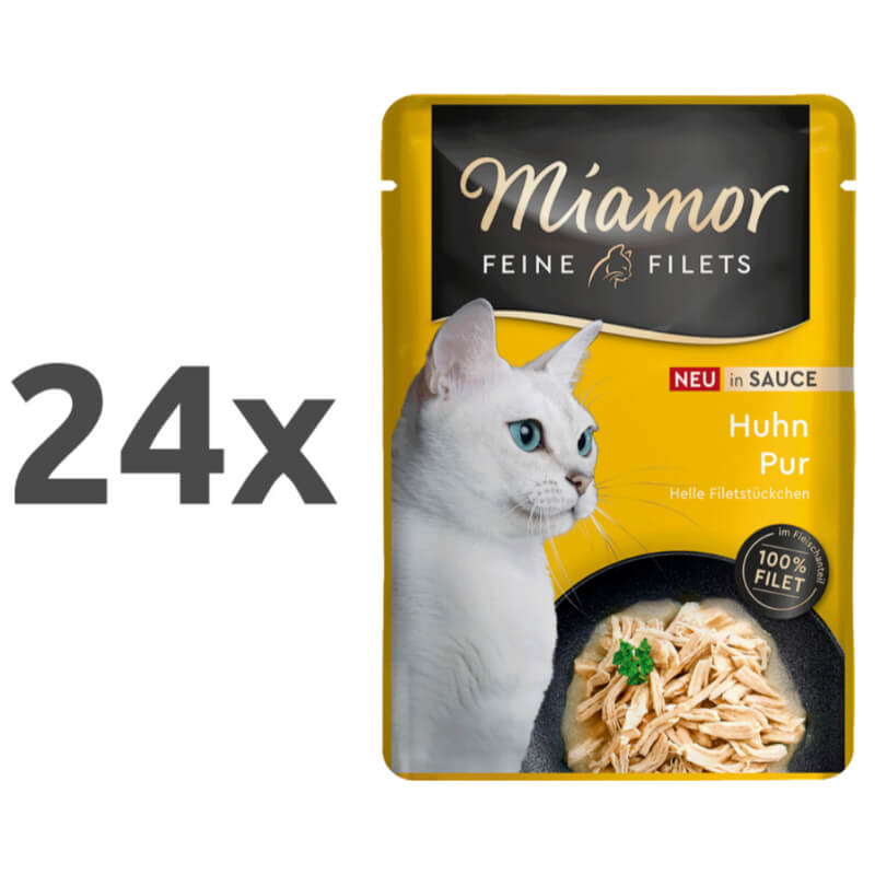 Miamor Feine Filets Sauce, vrečka - piščančji prsni file v omaki - 100 g - 24 x 100 g