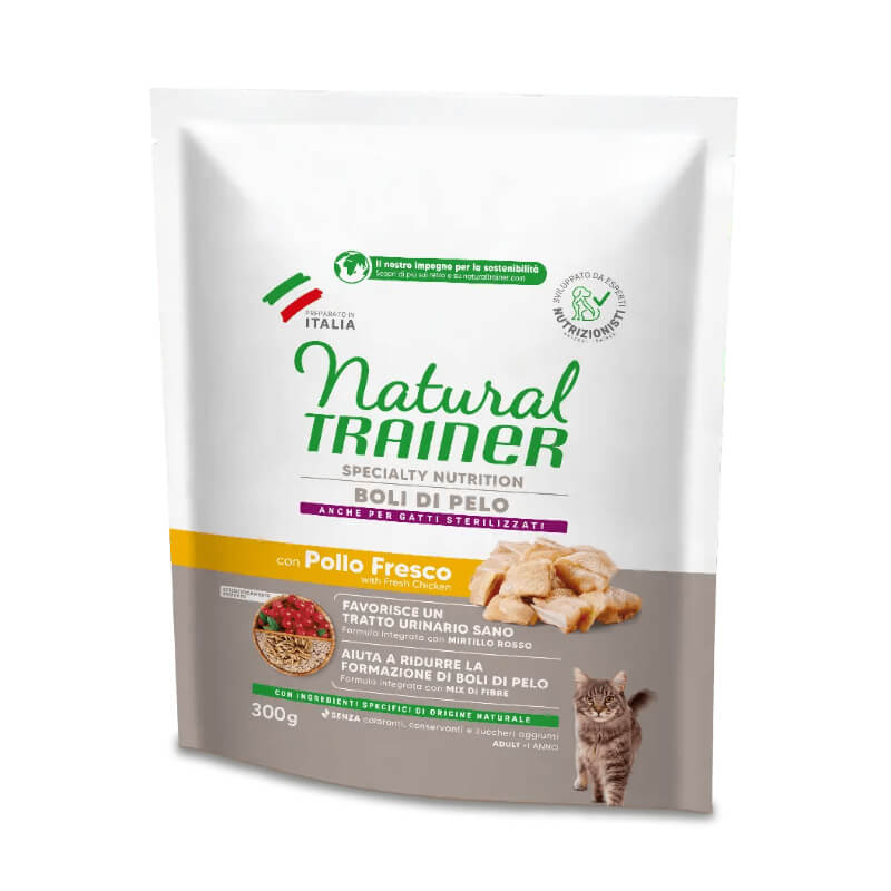 Natural Trainer Cat Hairball Adult, piščanec - različna pakiranja - 300 g
