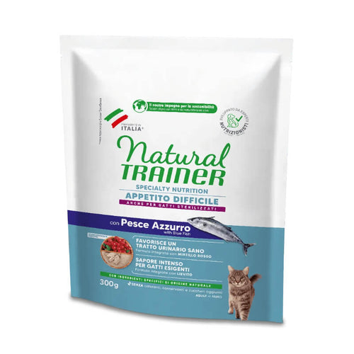 Natural Trainer Cat Exigent Adult, modra riba - različna pakiranja - 300 g