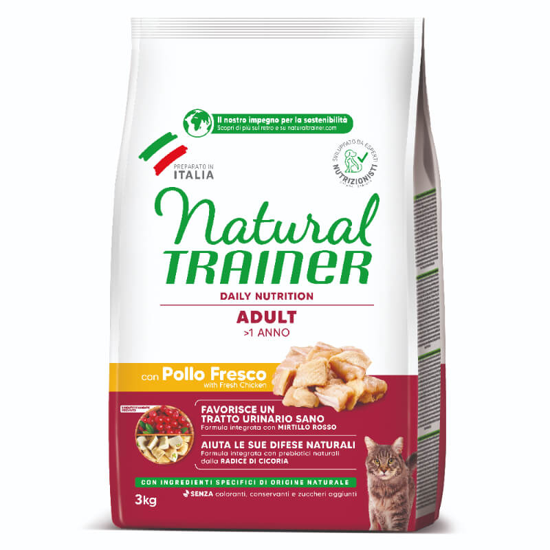 Natural Trainer Cat Adult, piščanec - različna pakiranja - 3 kg