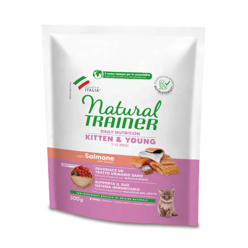 Natural Trainer Cat Kitten, losos - različna pakiranja - 300 g