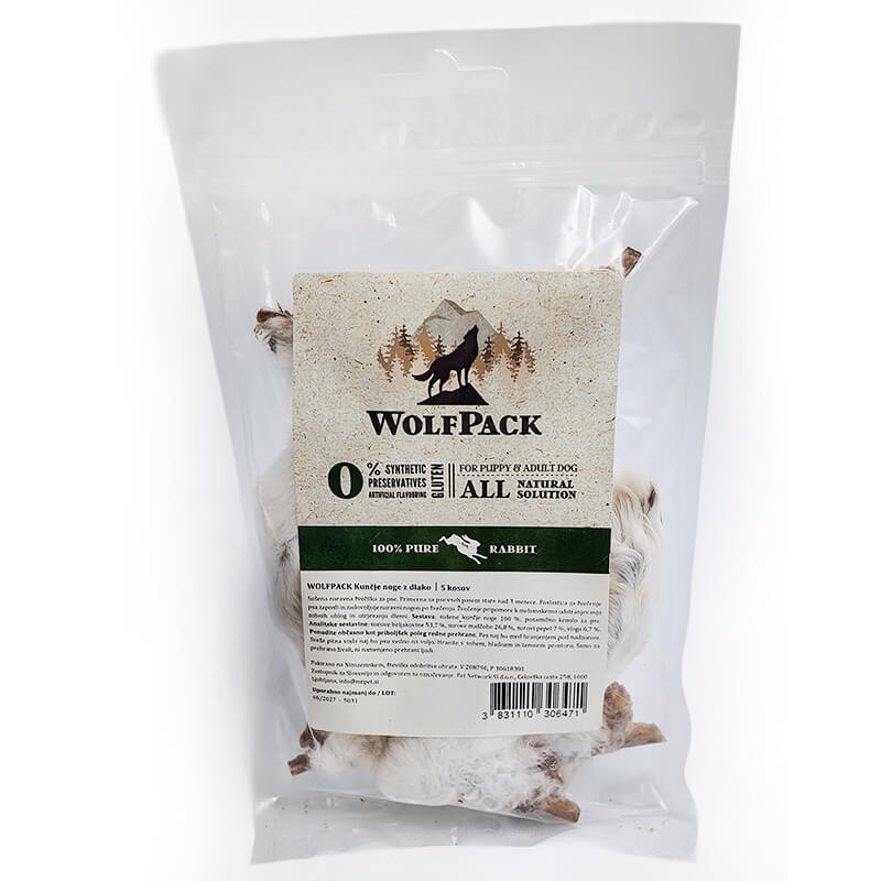 WolfPack kunčje noge z dlako - 5 kos (2)