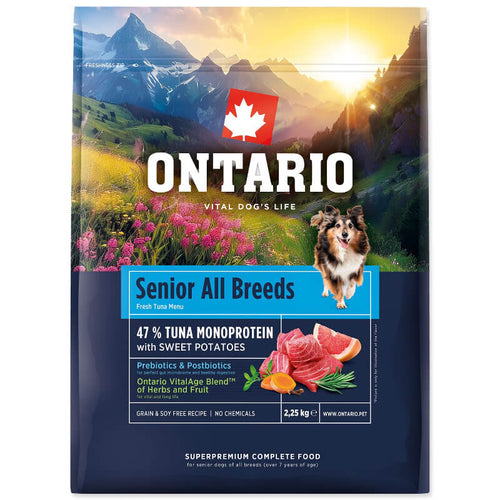 Ontario Senior All Breeds Monoprotein - tuna in sladki krompir - 2,25 kg
