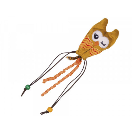 Nobby plišasta igrača za mačke z leseno kroglico, sovica - 25 cm