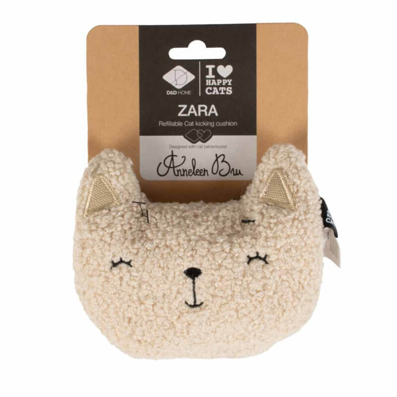 HappyCats plišasta igrača Zara z mešanico zelišč, bež - 14 x 4 x 11 cm (2)