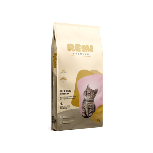 Remi Cat Premium Kitten, briketi - piščanec - 8 kg