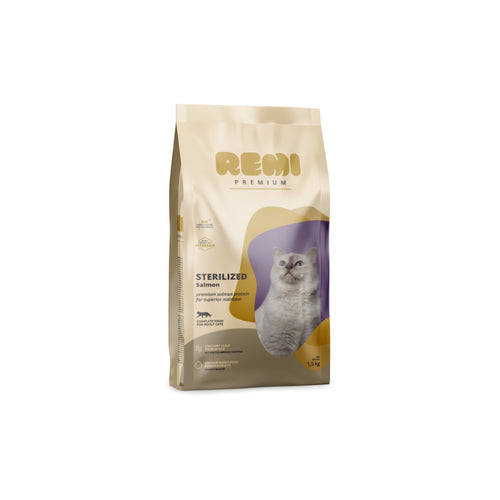 Remi Cat Premium Adult Sterilized, briketi - losos - 1,5 kg