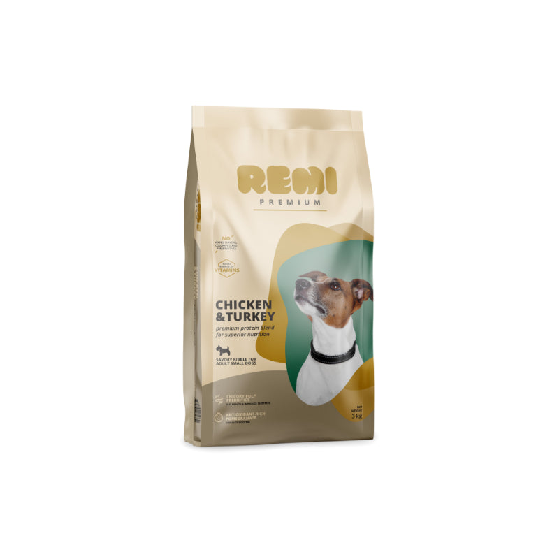 Remi Dog Premium Adult Mini - piščanec in puran - 3 kg