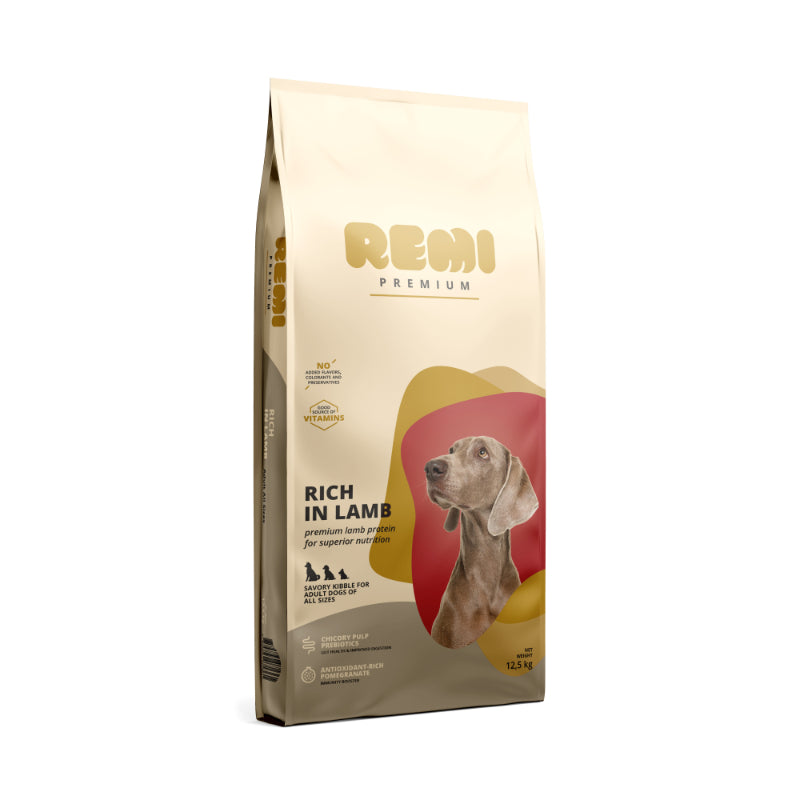 Remi Dog Premium Adult - jagnjetina - 12,5 kg