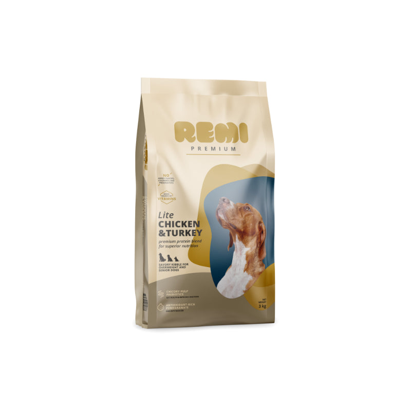 Remi Dog Premium Lite Senior - piščanec in puran - 3 kg