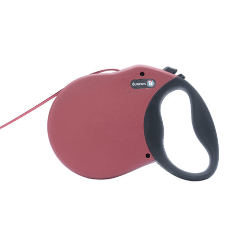 Duncun avtomatski povodec Expedition s trakom, rdeč - različne velikosti - L