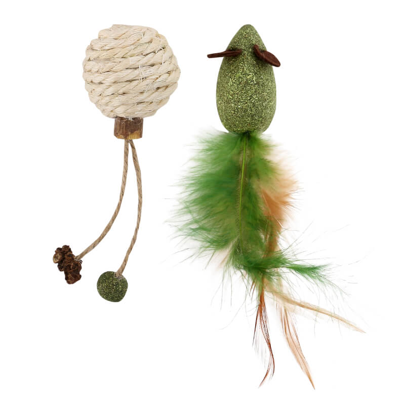 Wouapy komplet igrač za mačke z matatabijem, miš in žoga- 14 cm / 2,5 cm (2)