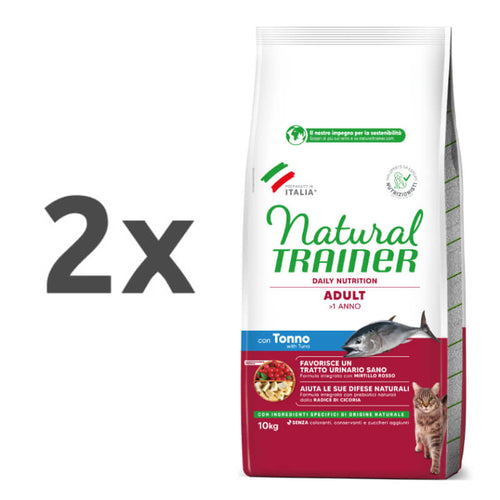 Natural Trainer Cat Adult, tuna - različna pakiranja - 2 x 10 kg