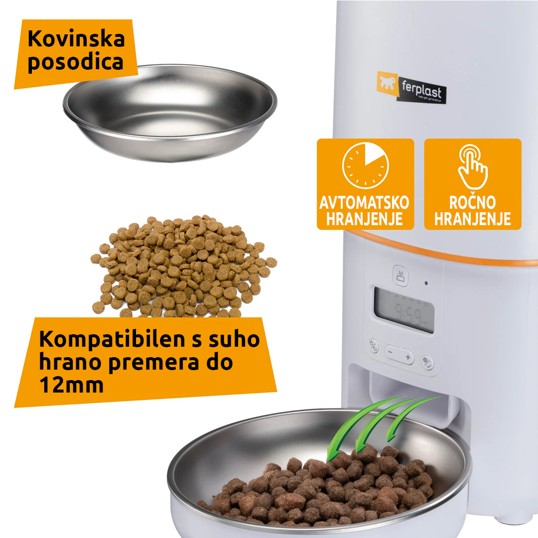Ferplast Risto Pet avtomatski krmilnik, več obrokov - 31 x 14,5 x 31,5 cm (4)