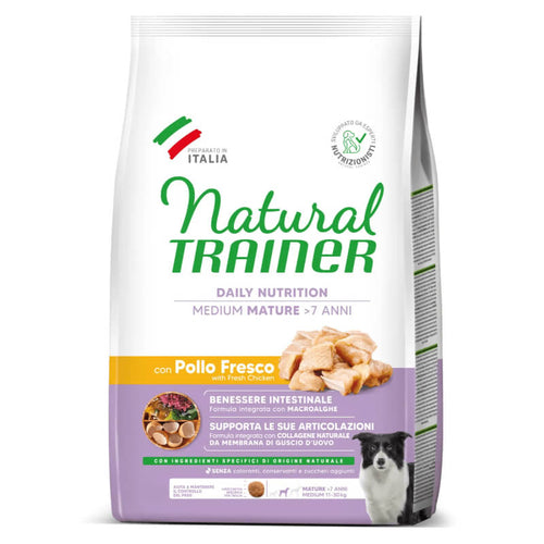 Natural Trainer Daily Nutrition Senior Medium - sveži piščanec